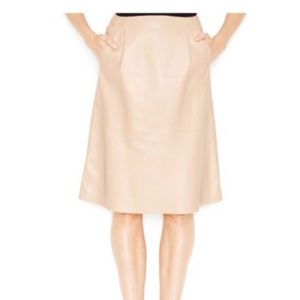 French Connection Blush Leather Skirt